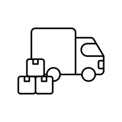 Delivery truck vector icon