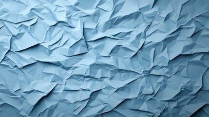 Fototapeta premium Blue crumpled paper texture background. Abstract background.