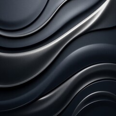 Black textured waves in abstract design