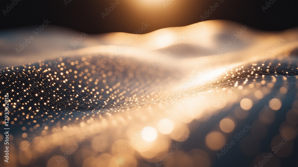 Poster abstract energy fields with floating numbers creating a mesmerizing visual experience of digital and