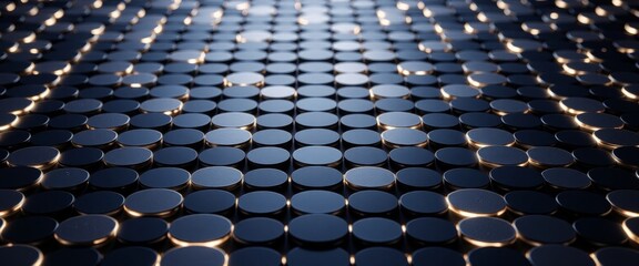 Fototapeta premium Abstract pattern of circular shapes with soft lighting
