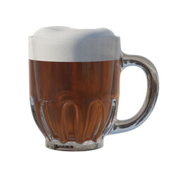 Glass of foamy beer