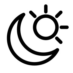 Sun and moon icon