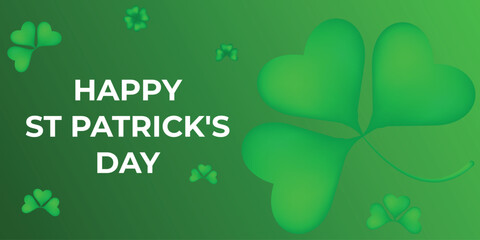 St Patrick's Day happy Irish holiday vector illustration. Saint Patrick's Day, vector web banner design. Happy Saint Patrick's day banner.