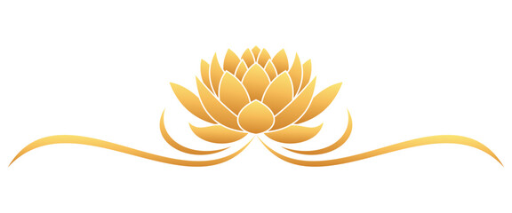 golden lotus flower, vector element for Vesak holiday.