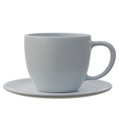 white cup on transparent background