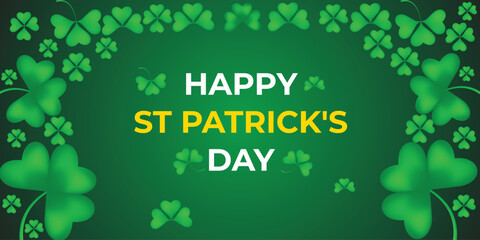 St Patrick's Day happy Irish holiday vector illustration. Saint Patrick's Day, vector web banner design. Happy Saint Patrick's day banner.