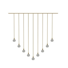 Linear Brass Pendant Light