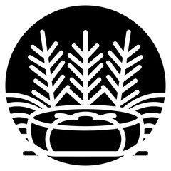 Floor Cushion Vector Icon