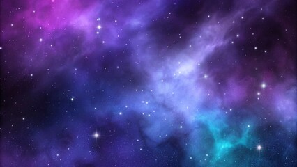 Fototapeta premium Cosmic watercolor illustration. Colorful space background with stars. Swirling galaxies, and a dreamy interstellar background