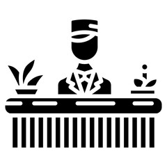 Concierge Desk Vector Icon