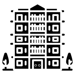 Apartment Building Vector Icon