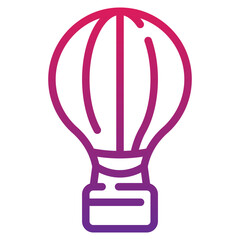 Obraz premium Hot Air Balloon Gradient Icon