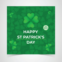 St Patrick's Day happy Irish holiday vector illustration. Saint Patrick's Day, vector web banner design. Happy Saint Patrick's day banner.