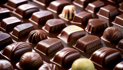 Fototapeta premium Elegance meets flavor in every chocolate bite. 