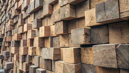 Aged wooden block stack forming an abstract textured background.