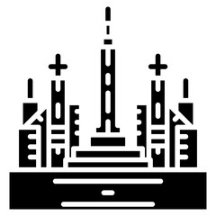 City Monument Vector Icon