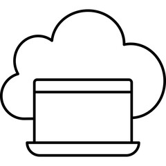 Cloud Computing isolated vector icon 