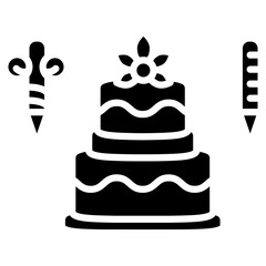 Customized Cake Topper Vector Icon