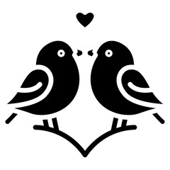 Lovebirds Vector Icon