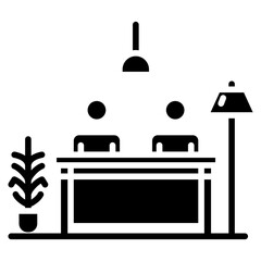 Reception Table Vector Icon