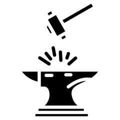 Blacksmith Vector Icon