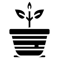 Plant Pot Vector Icon