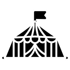Circus Tent Vector Icon