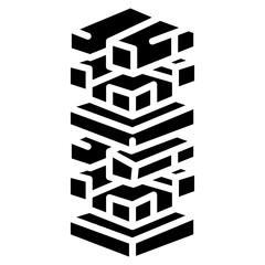 Giant Jenga Vector Icon