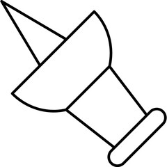 Paper Pin isolated vector icon 