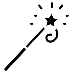 Naklejka premium Magic Wand Vector Icon