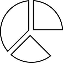 Pie Chart isolated vector icon 