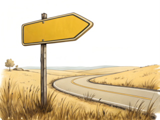 blank yellow road sign isolated on a white background png