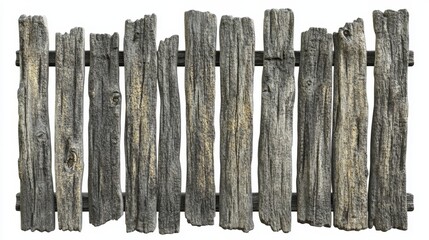 Weathered Wood Fence: Aged Textured Planks 