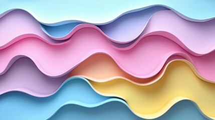 Pastel wave abstract background design, website banner