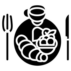 Complimentary Breakfast Vector Icon