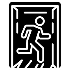 Emergency Exit Plan Vector Icon