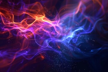 Fototapeta premium Additional design with flowing particles and energy.