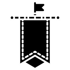 Medieval Banner Vector Icon