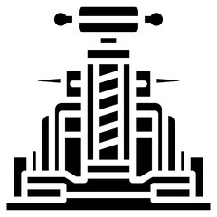 Obraz premium Hydraulic Jack Vector Icon