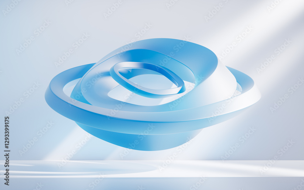 Poster abstract curve geometry background, 3d rendering.
