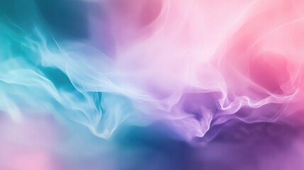 Obraz premium A soft-focus abstract gradient, blending pastel pinks, deep teals, and glowing violets into a seamless, dreamy color flow.