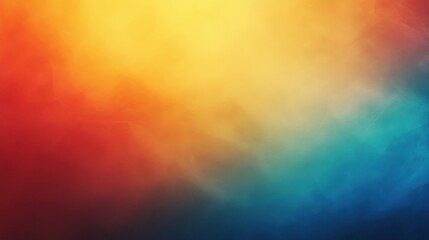 Obraz premium A stylish and elegant gradient background featuring rich warm tones of amber and crimson smoothly blending into cool sapphire and turquoise.