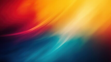 Obraz premium A stylish and elegant gradient background featuring rich warm tones of amber and crimson smoothly blending into cool sapphire and turquoise.
