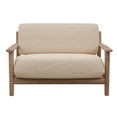 brown leather armchair isolated