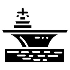 Aircraft Carrier Vector Icon