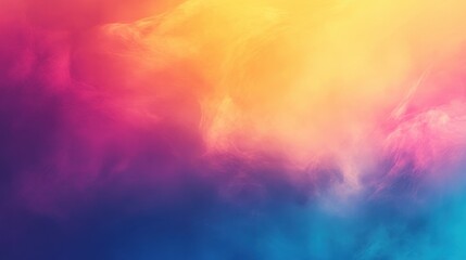 Obraz premium A vibrant abstract gradient background with a blend of warm and cool colors. The top left corner features a golden-orange hue, transitioning smoothly into magenta and pink towards the right side.