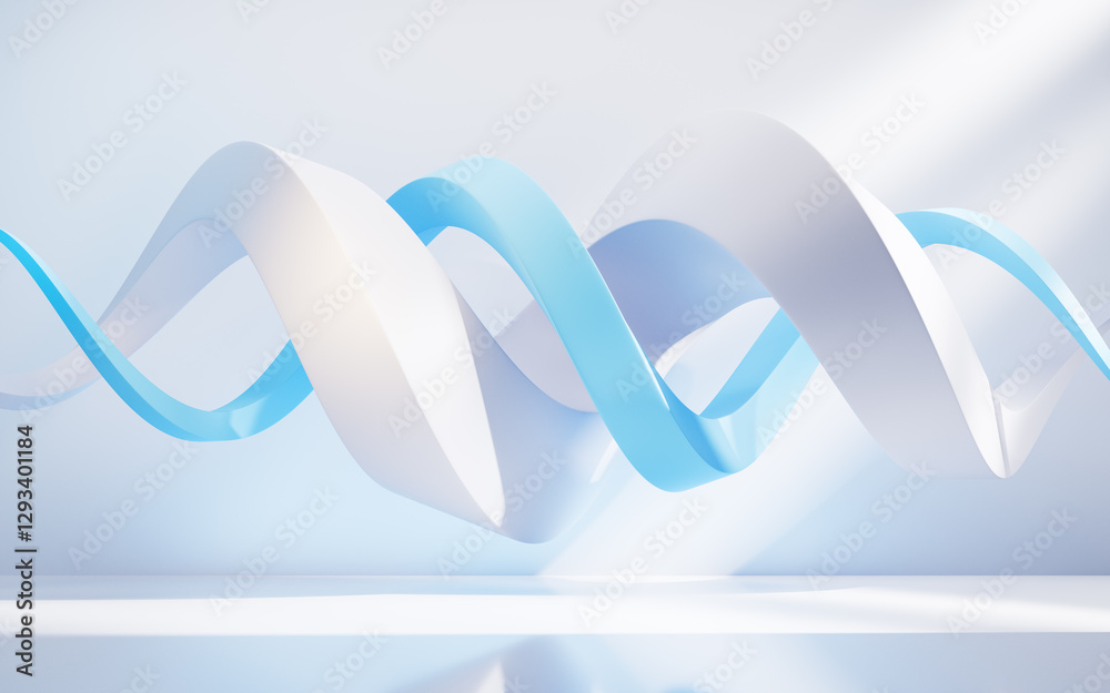 Poster abstract flowing curve lines background, 3d rendering.