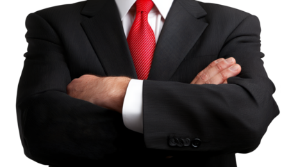 Confident businessman in suit and tie, a portrait of professionalism leadership in corporate settings