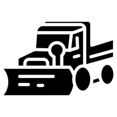 Snowplow Vector Icon